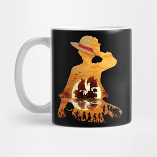 luffy one piece mugiwara nakama anime Mug